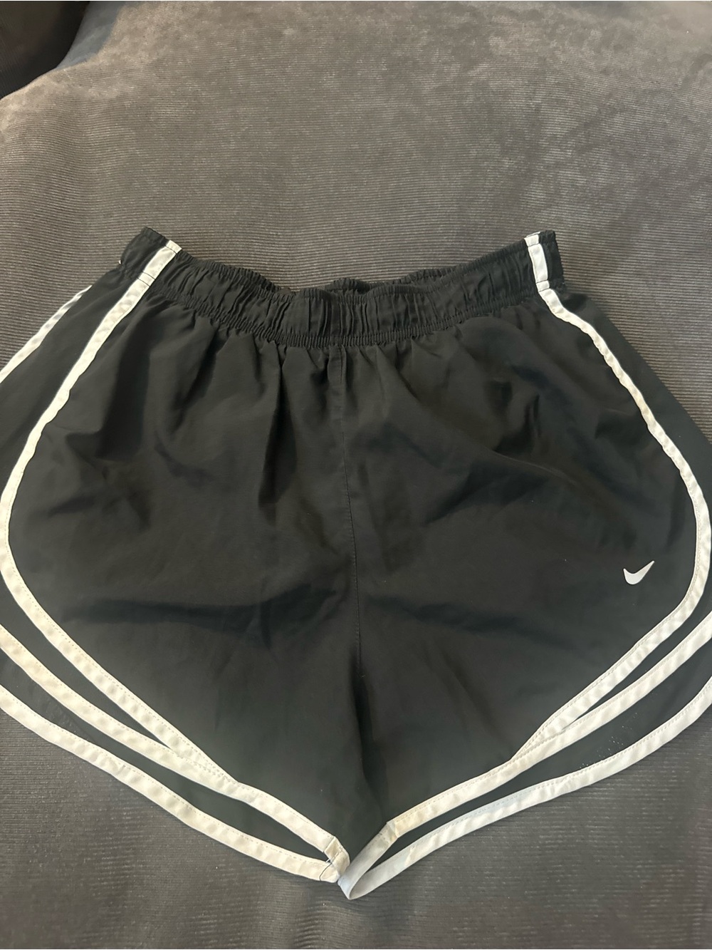 Nike Women’s Black Athletic Shorts with White Piping